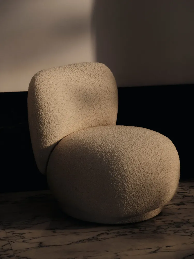Rico Piccolo Lounge Chair - Nordic Bouclé - Off-White Ferm Living - COM