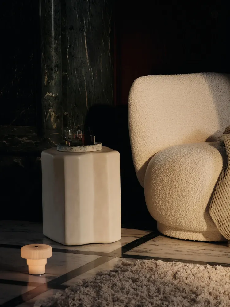 Rico Piccolo Lounge Chair - Nordic Bouclé - Off-White Ferm Living - COM