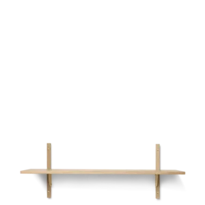 Sector Shelf - Single - Wide - Natural Oak/Brass Ferm Living - COM