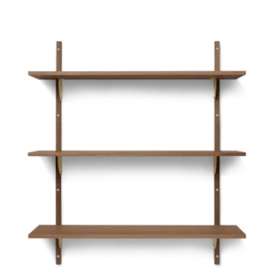 Sector Shelf - Triple - Wide - Smoked Oak/Brass Ferm Living - COM