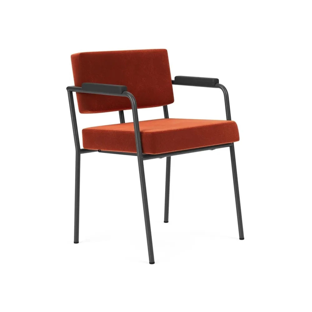 FEST Monday eetkamerstoel met armleuning zwart Royal Saffron 182 FÉST