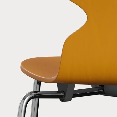 Fritz Hansen ANT eetkamerstoel chrome ash coloured Burnt Yellow