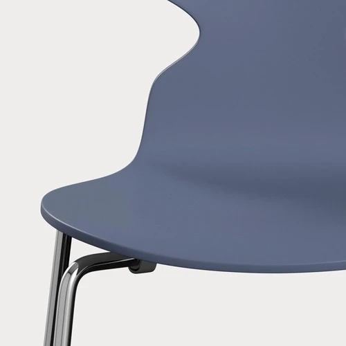 Fritz Hansen ANT eetkamerstoel chrome ash lacquered Dusk Blue