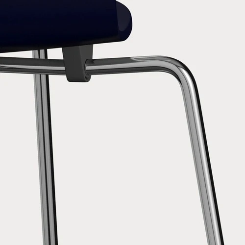 Fritz Hansen ANT eetkamerstoel chrome ash lacquered Midnight Blue