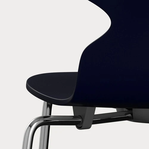 Fritz Hansen ANT eetkamerstoel chrome ash lacquered Midnight Blue