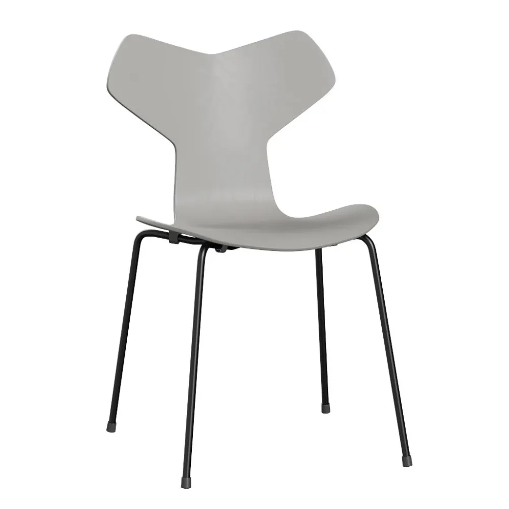 Fritz Hansen Grand Prix eetkamerstoel black ash coloured Nine Grey