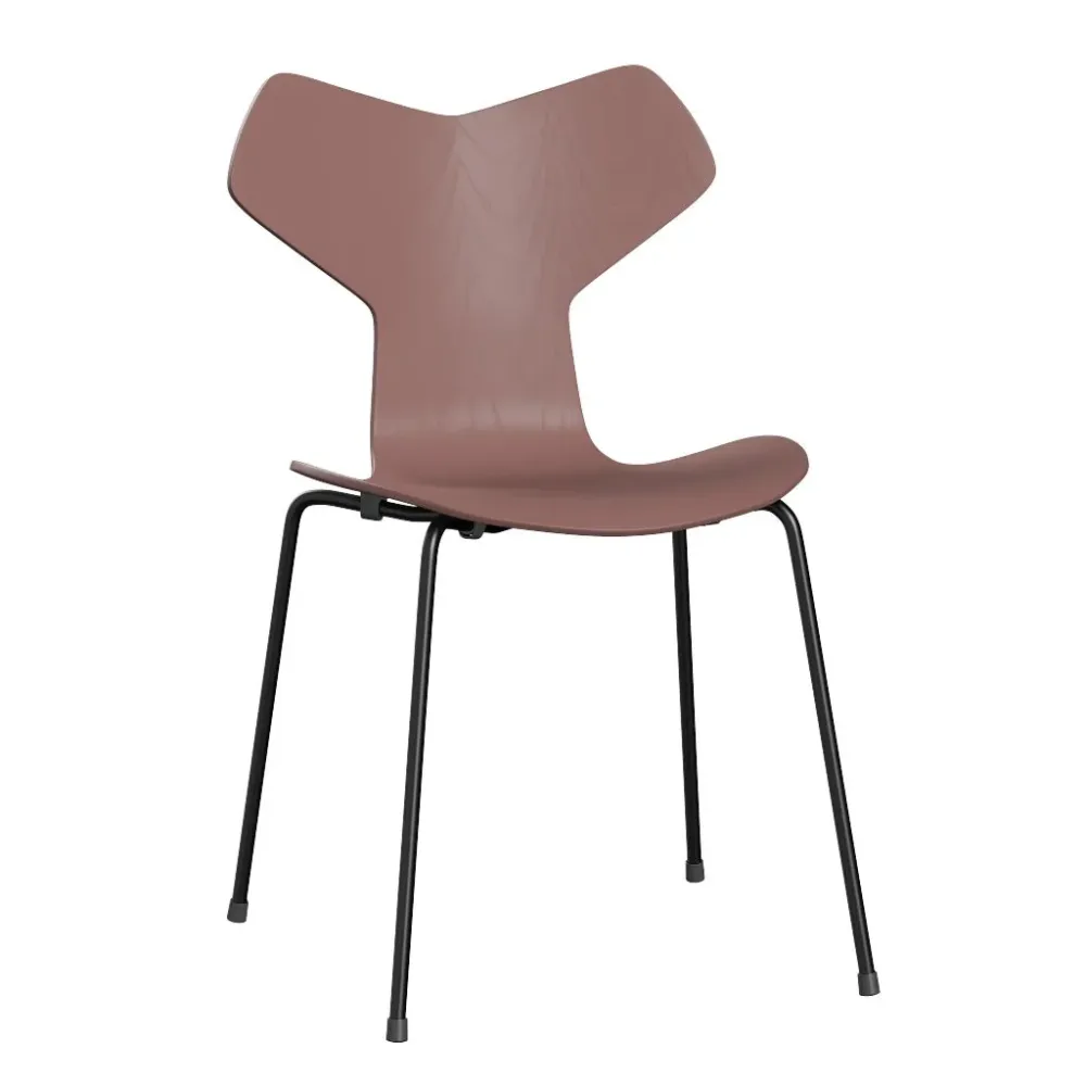 Fritz Hansen Grand Prix eetkamerstoel black ash coloured Wild Rose