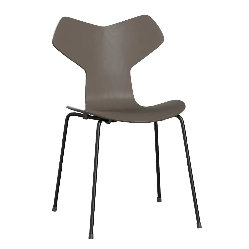 Fritz Hansen Grand Prix eetkamerstoel black ash coloured Deep Clay