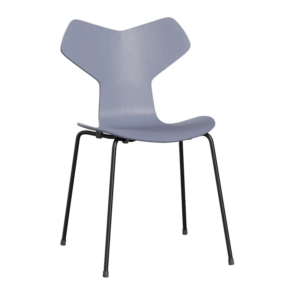 Fritz Hansen Grand Prix eetkamerstoel black ash coloured Lavender Blue