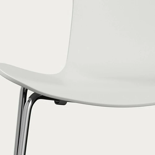 Fritz Hansen Grand Prix eetkamerstoel chrome ash lacquered White
