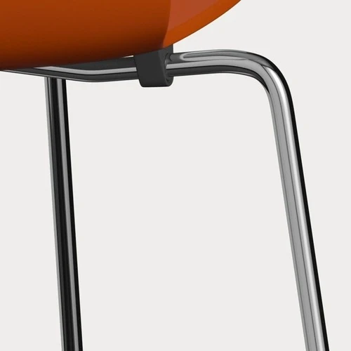 Fritz Hansen Grand Prix eetkamerstoel chrome ash lacquered Paradise Orange