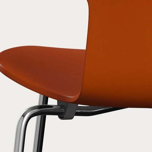 Fritz Hansen Grand Prix eetkamerstoel chrome ash lacquered Paradise Orange