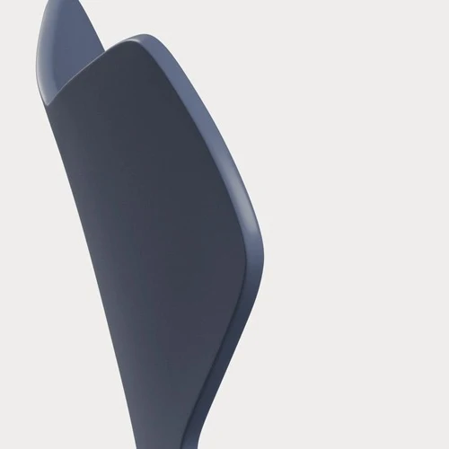 Fritz Hansen Grand Prix eetkamerstoel chrome ash lacquered Dusk Blue