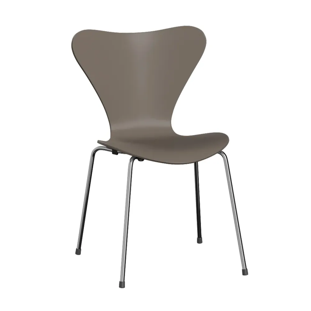 Fritz Hansen Series 7 Vlinderstoel chrome ash lacquered Deep Clay