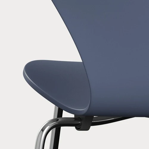 Fritz Hansen Series 7 Vlinderstoel chrome ash lacquered Dusk Blue
