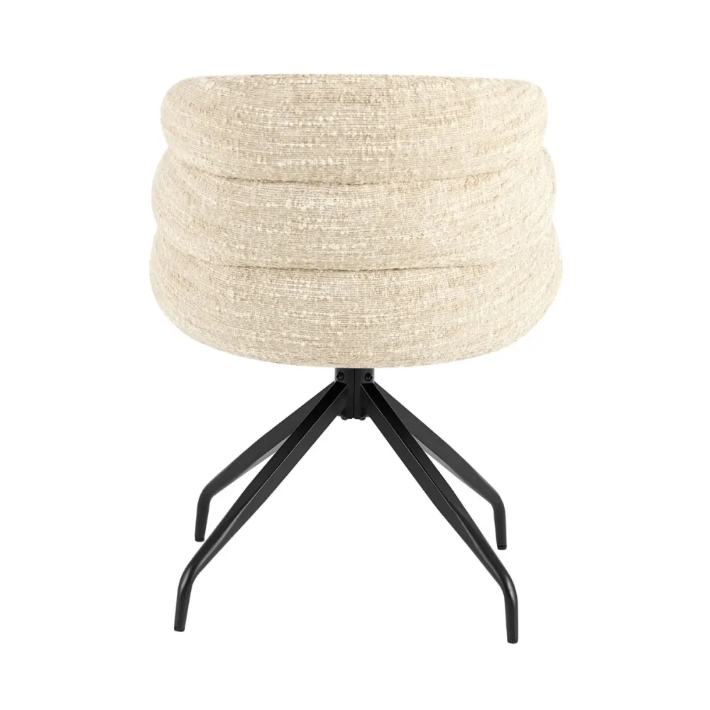 Giga Meubel Eetkamerstoel Claes - Beige - Draaibaar - Set van 2