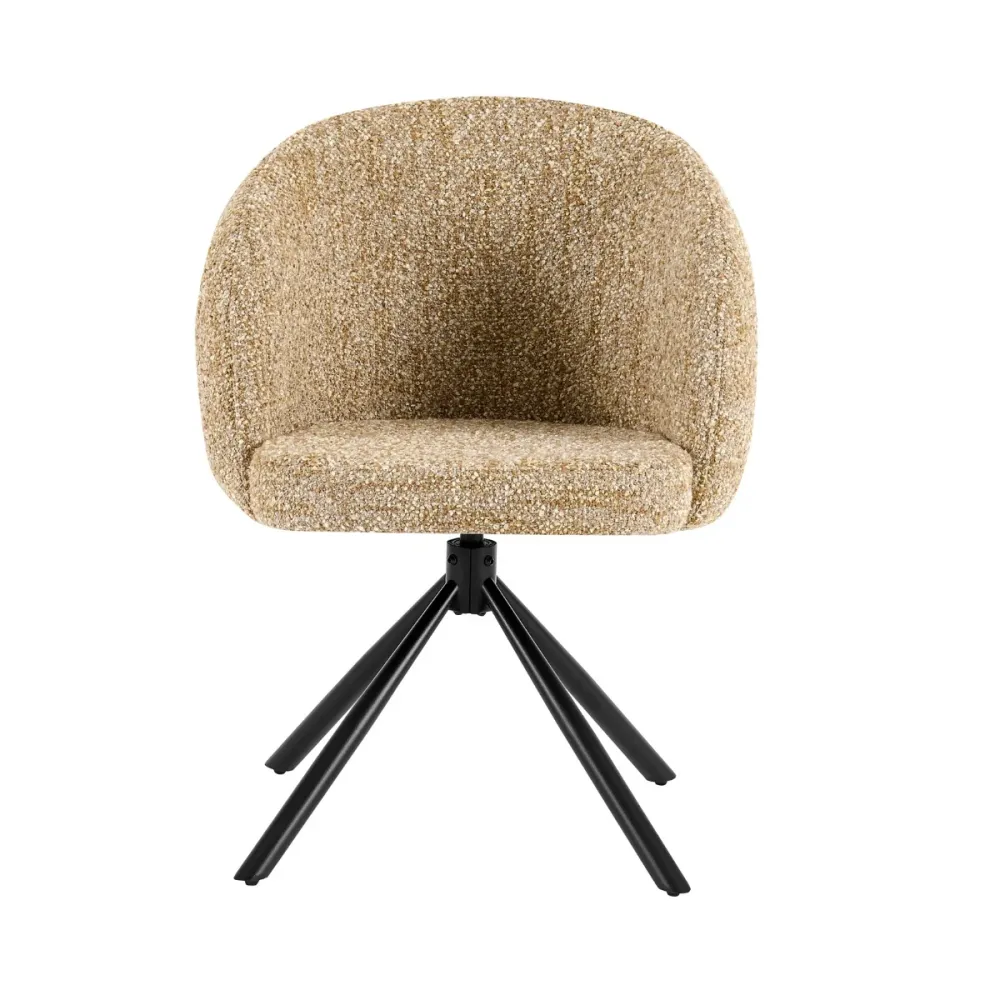 Giga Meubel Eetkamerstoel Emilia - Taupe - Draaibaar - Set van 2