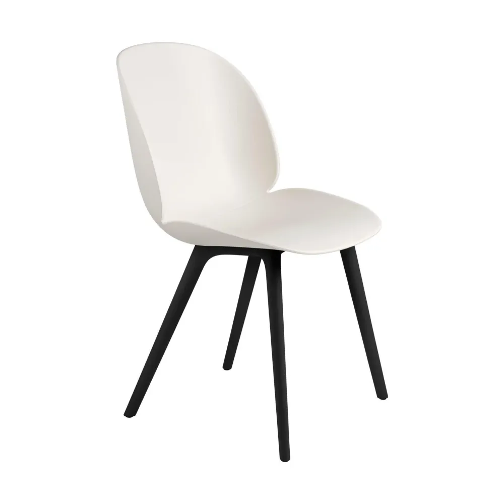 Gubi Beetle eetkamerstoel kunststof Alabaster White / Black