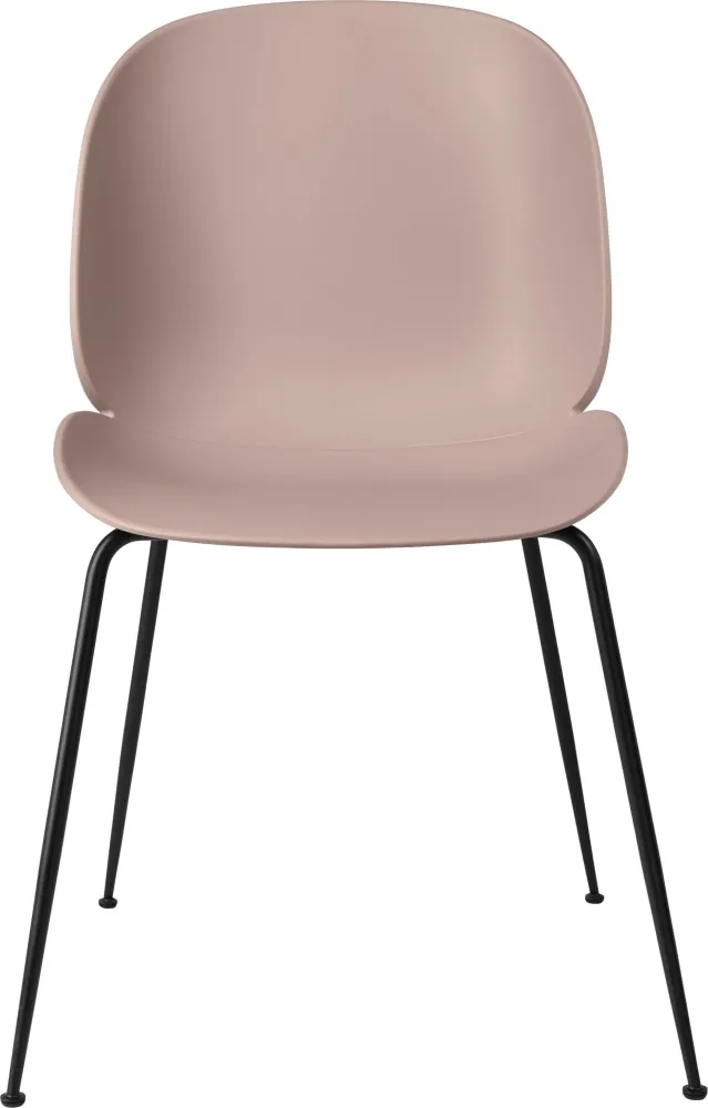 Gubi Beetle eetkamerstoel zwart staal Sweet Pink