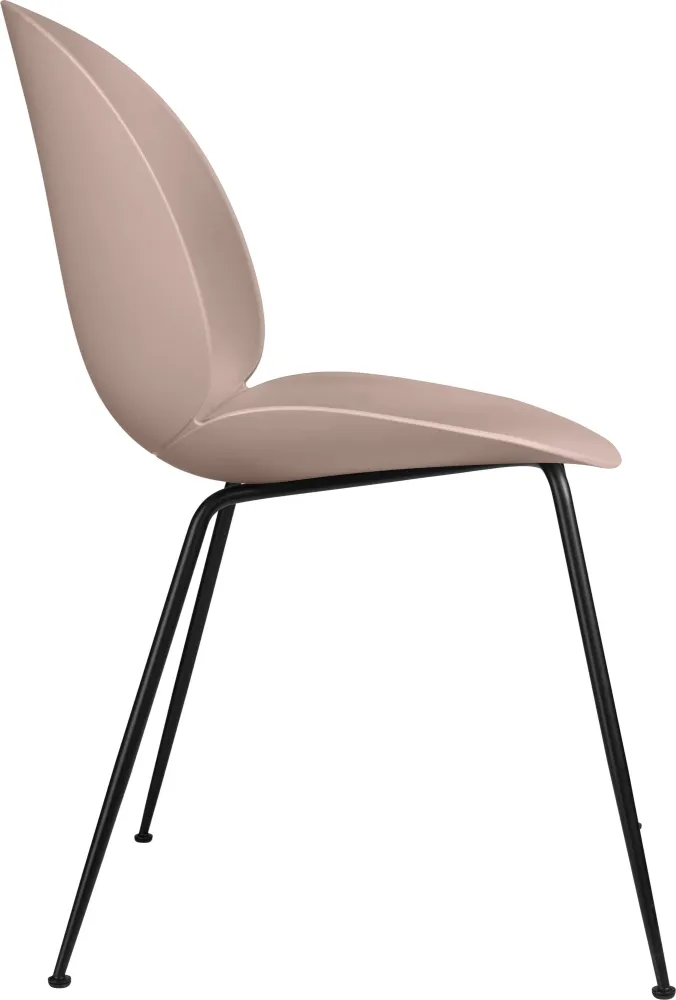 Gubi Beetle eetkamerstoel zwart staal Sweet Pink