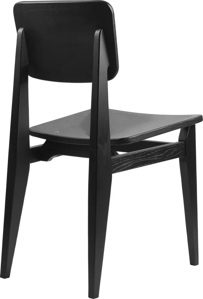 Gubi C-Chair eetkamerstoel matzwart gelakt eikenhout