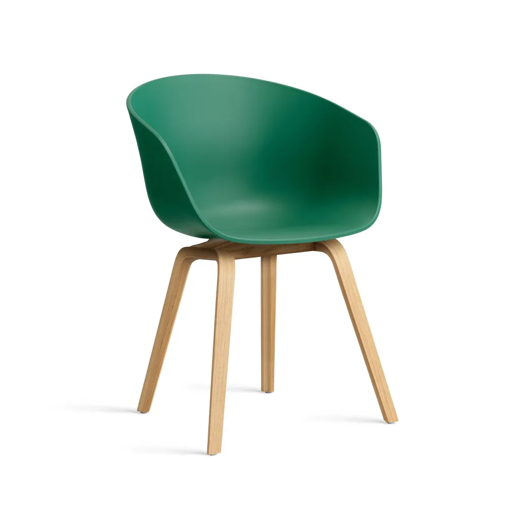 HAY About Chair AAC 22 eetkamerstoel gelakt eiken Teal Green 2.0
