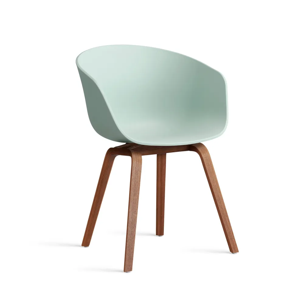 HAY About Chair AAC 22 eetkamerstoel walnoot Dusty Mint 2.0