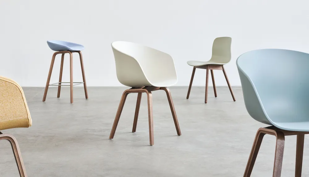 HAY About Chair AAC 22 eetkamerstoel walnoot White 2.0