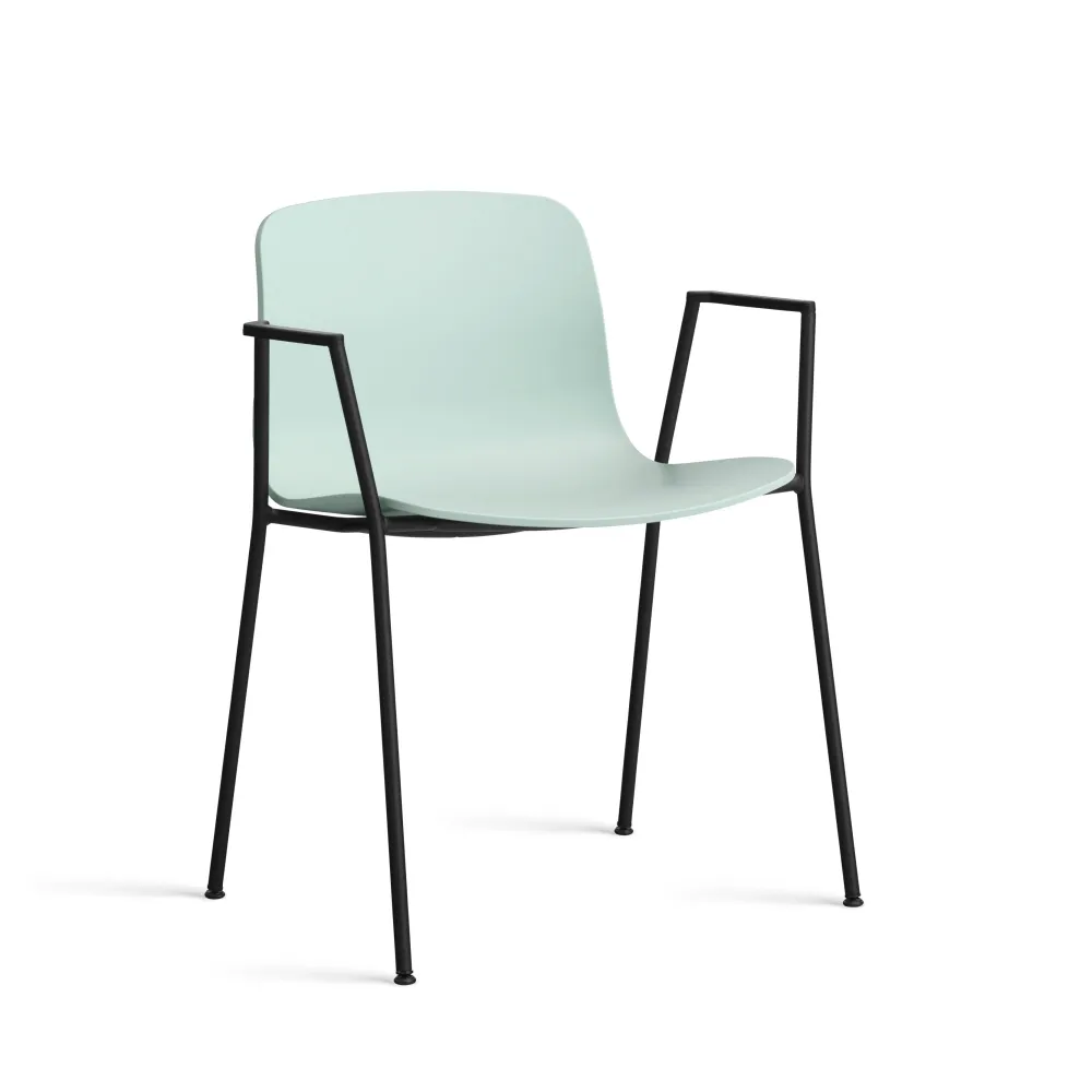 HAY About Chair AAC 18 eetkamerstoel zwart Dusty Mint 2.0
