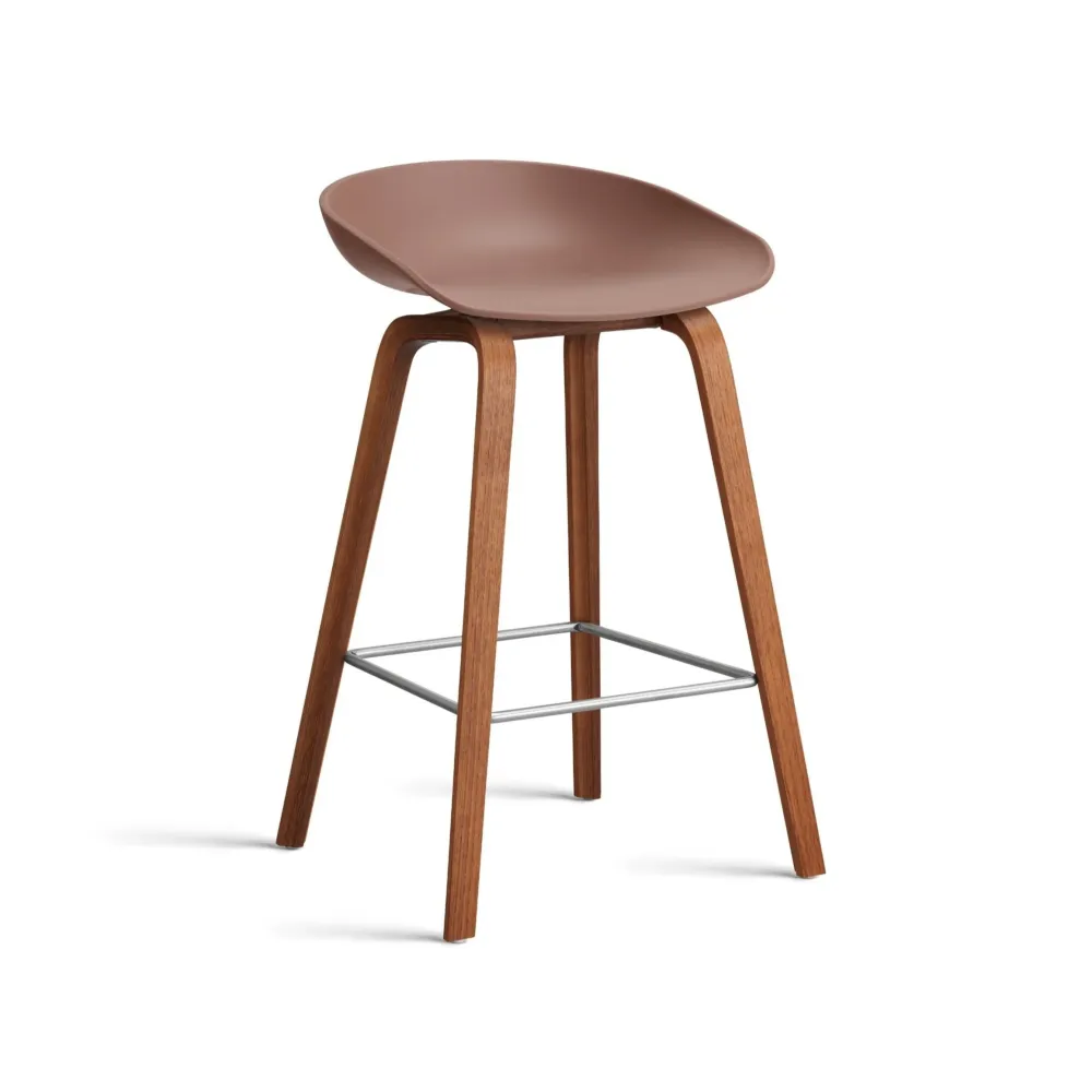 HAY About Stool AAS 32 barkruk H65 walnoot Soft Brick 2.0