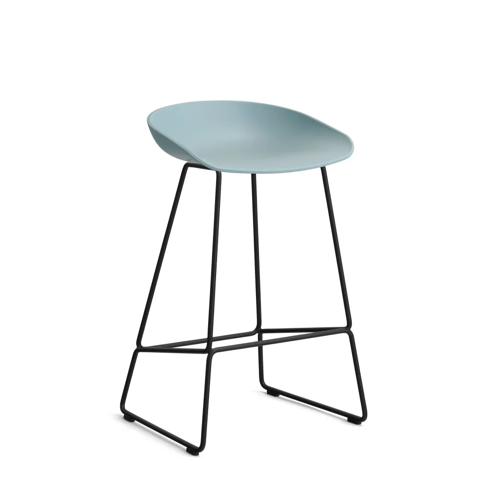 HAY About Stool AAS 38 barkruk H65 zwart Dusty Blue 2.0