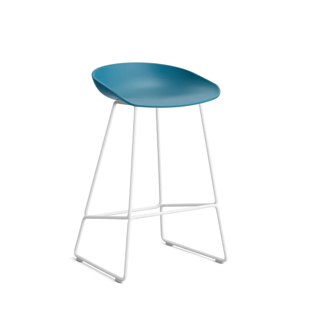 HAY About Stool AAS 38 barkruk H65 wit Azure Blue 2.0