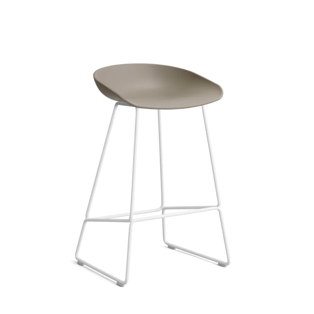 HAY About Stool AAS 38 barkruk H65 wit Khaki 2.0