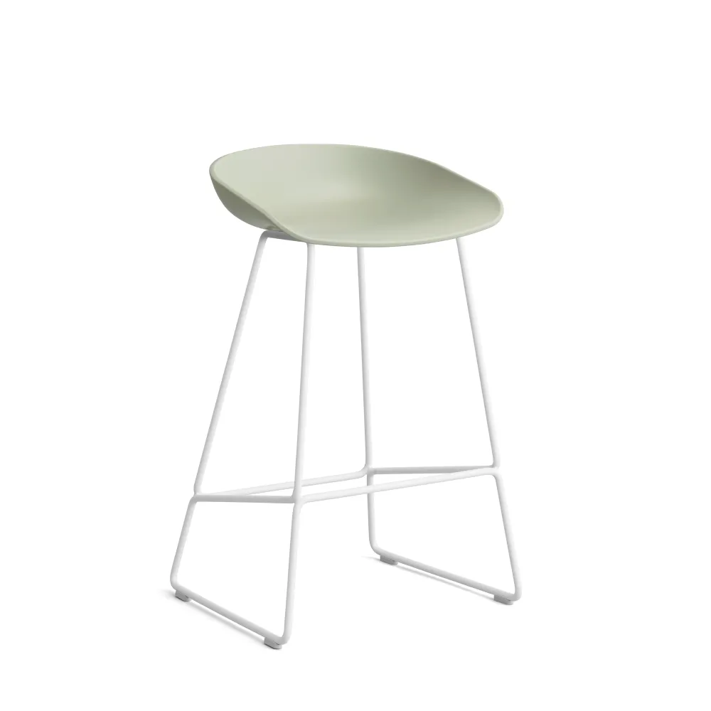 HAY About Stool AAS 38 barkruk H65 wit Pastel Green 2.0