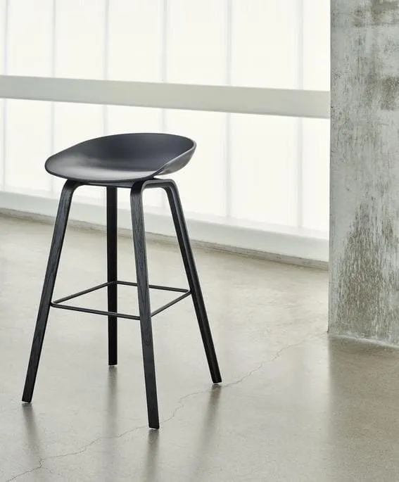 HAY About Stool AAS 32 Barkruk H65 gezeept eiken Concrete Grey