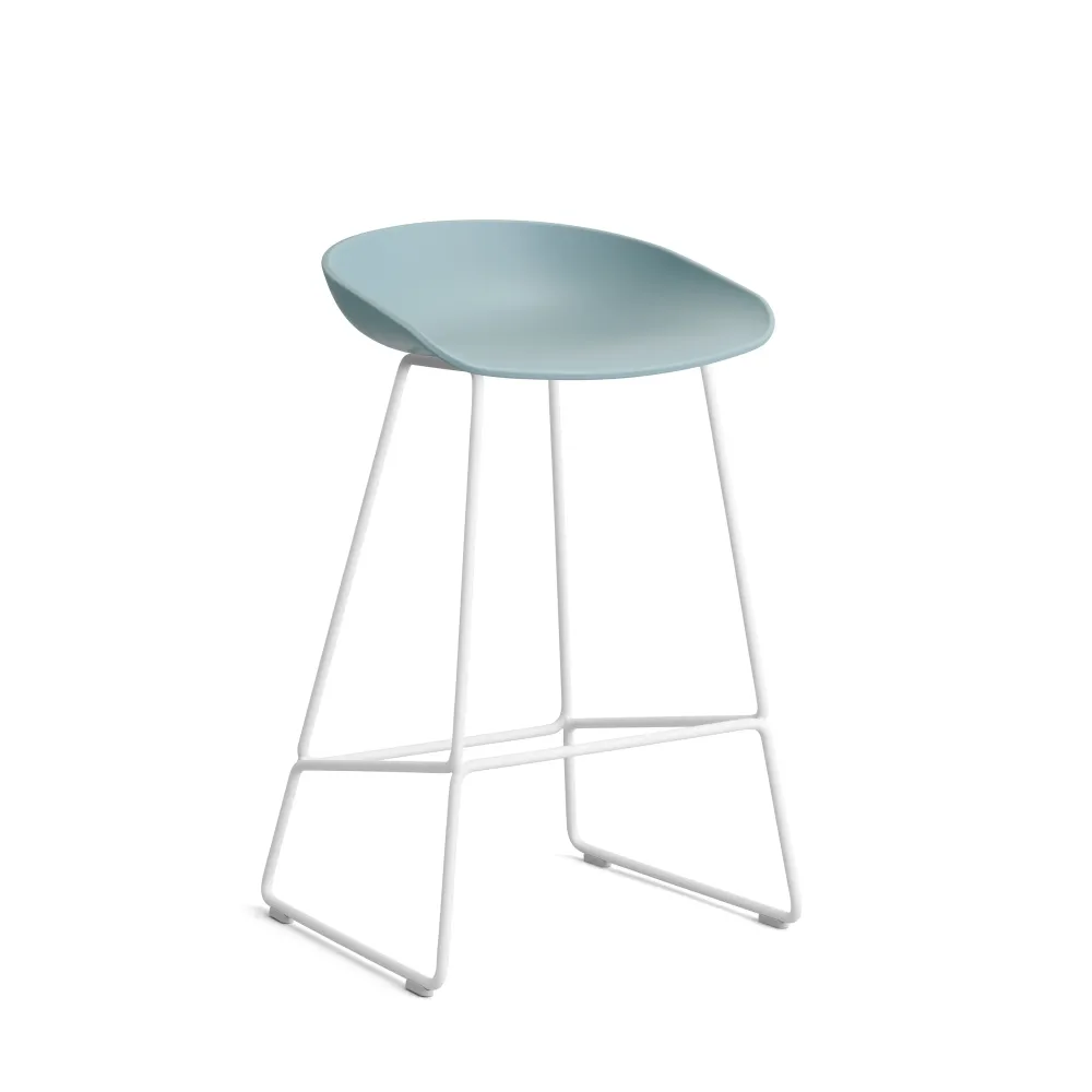 HAY About Stool AAS 38 barkruk H65 wit Dusty Blue 2.0