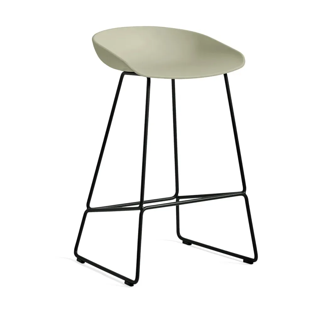 HAY About Stool AAS 38 barkruk H65 Black Pastel Green
