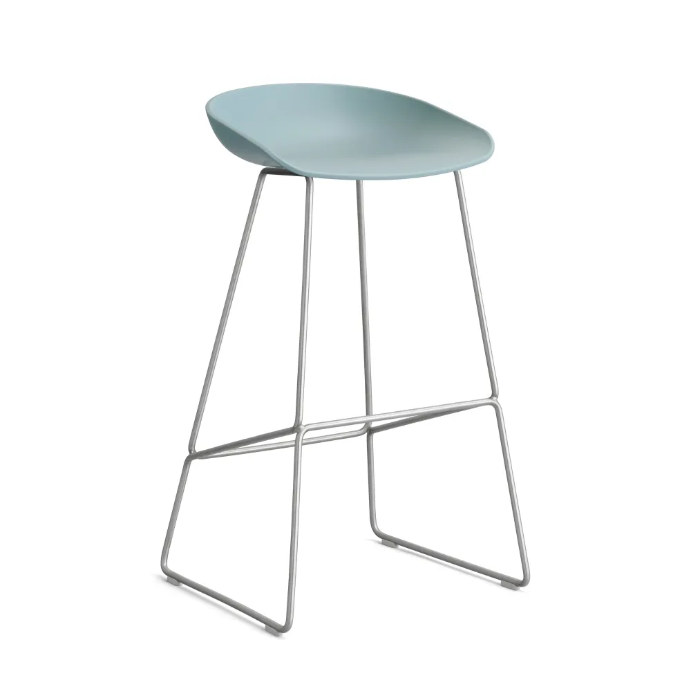 HAY About Stool AAS 38 barkruk H75 Dusty Blue 2.0 RVS