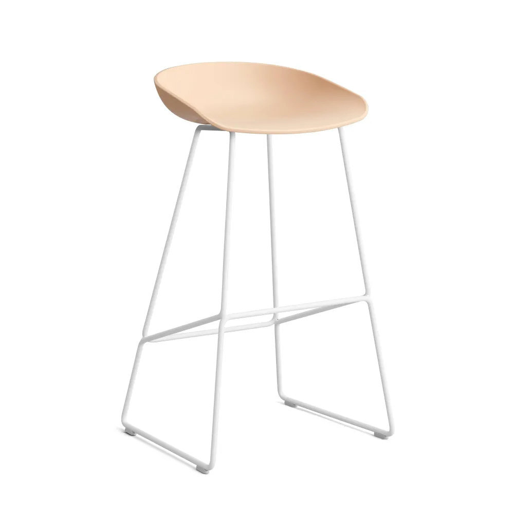 HAY About Stool AAS 38 barkruk H75 wit Pale Peach 2.0