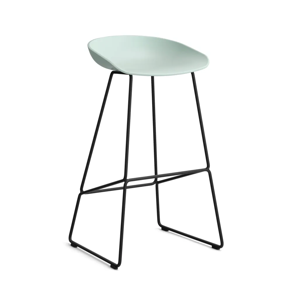 HAY About Stool AAS 38 barkruk H75 zwart Dusty Mint 2.0