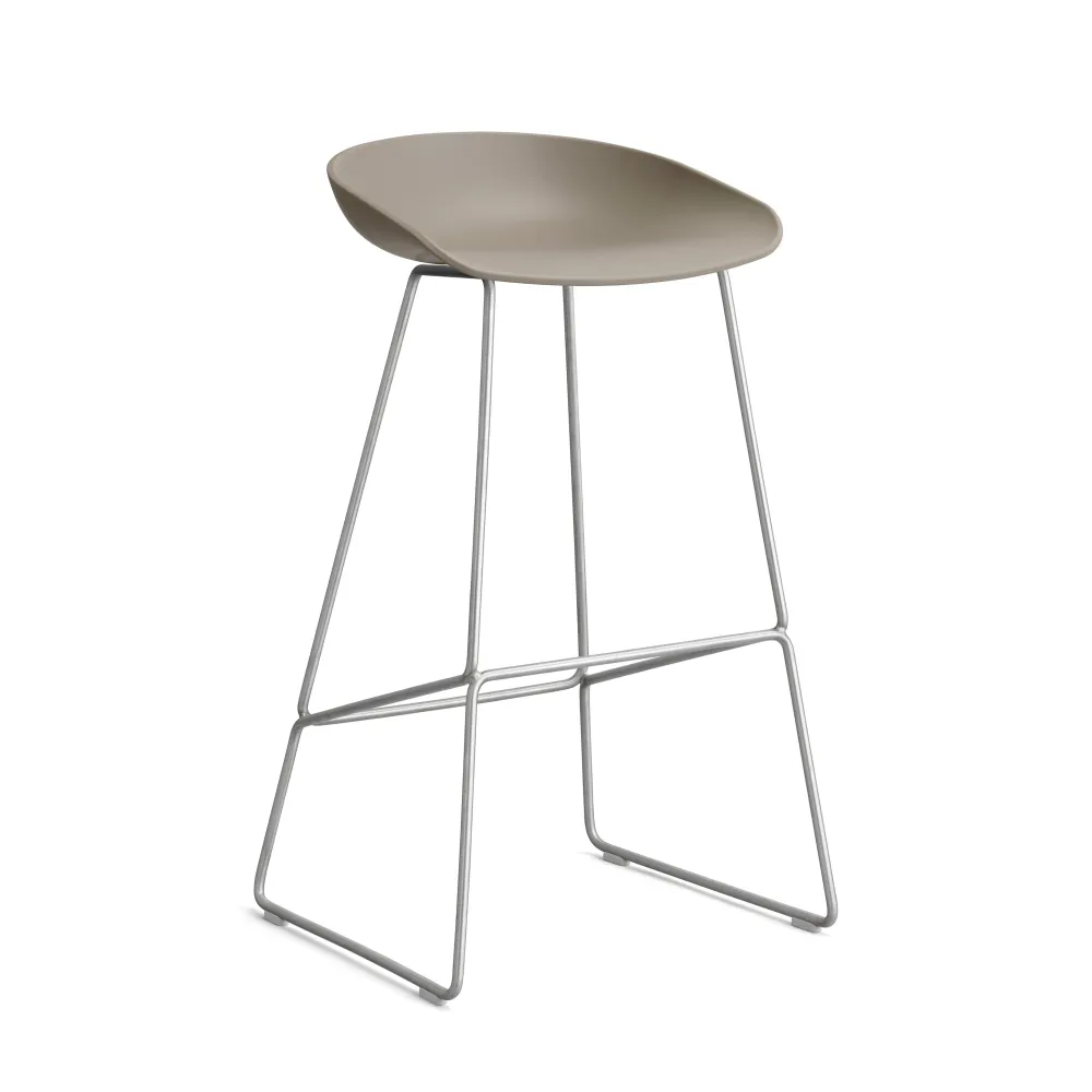 HAY About Stool AAS 38 barkruk H75 Khaki 2.0 RVS