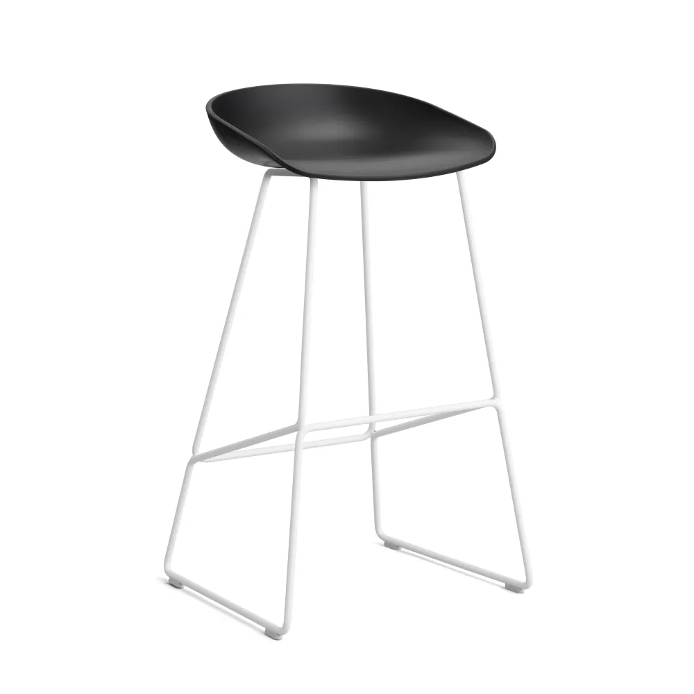 HAY About Stool AAS 38 barkruk H75 wit Black 2.0