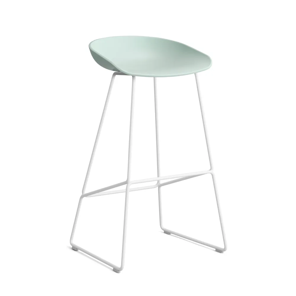 HAY About Stool AAS 38 barkruk H75 wit Dusty Mint 2.0