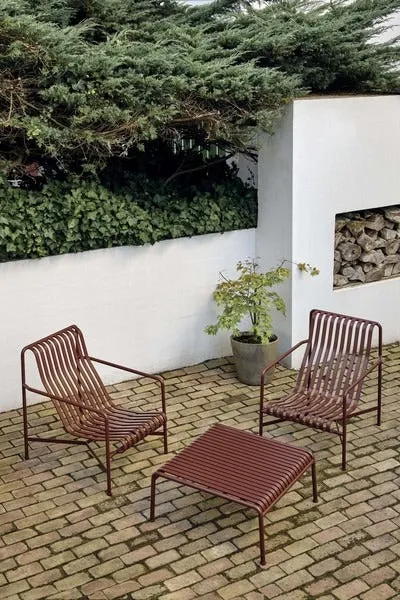 HAY Palissade lounge high tuinstoel iron red