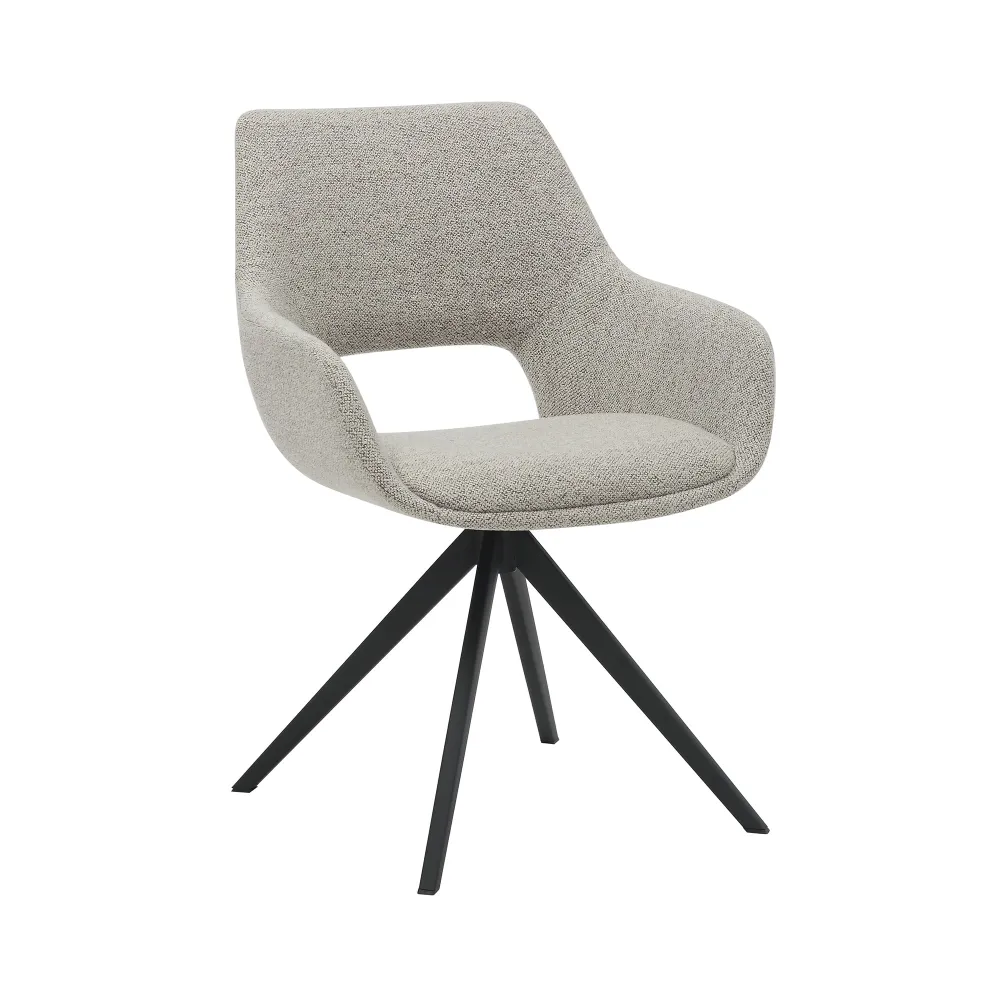 HelloChair HC02 Nowi eetkamerstoel spinpoot zwart Monza Grijs HelloChair Originals