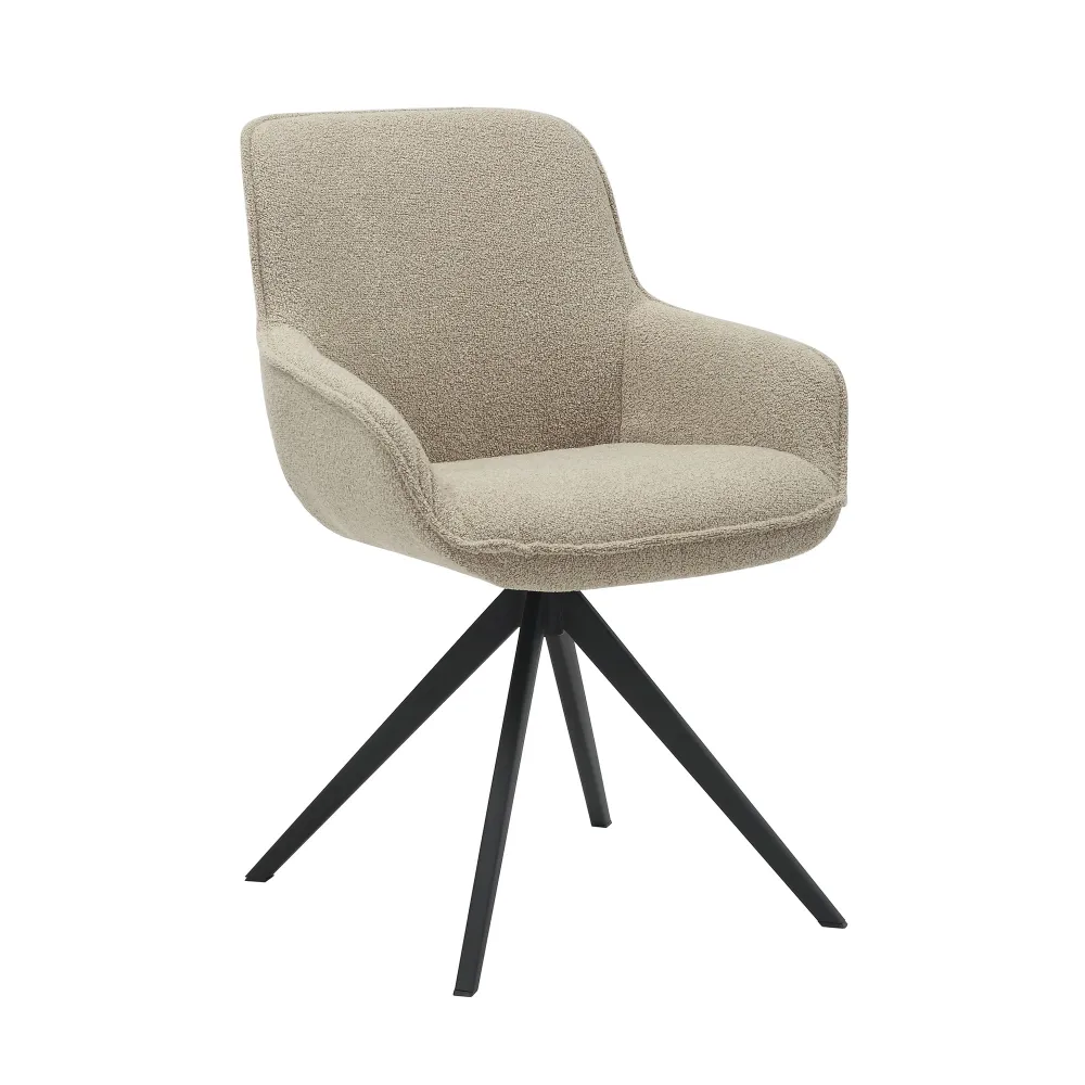HelloChair HC04 Bloss eetkamerstoel spinpoot zwart Crème HelloChair Originals