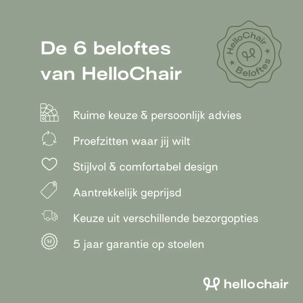 HelloChair HC04 Bloss eetkamerstoel spinpoot zwart Crème HelloChair Originals
