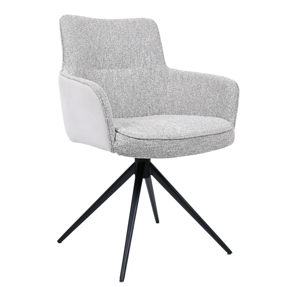HelloChair HC10 Qube eetkamerstoel spinpoot zwart Lodge Clay/Challenger Shell HelloChair Originals