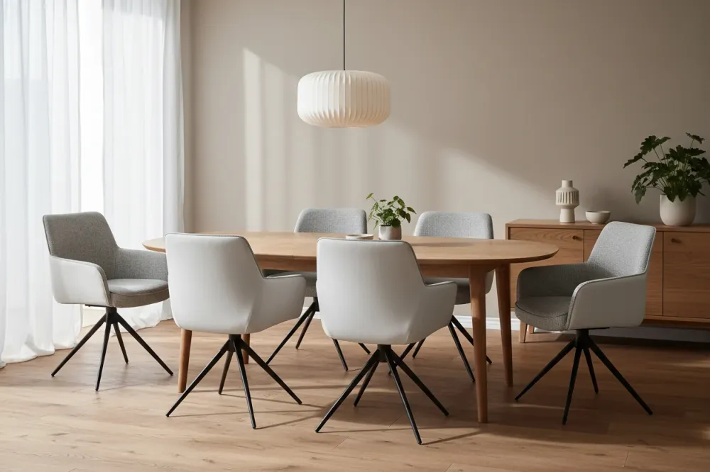 HelloChair HC10 Qube eetkamerstoel spinpoot zwart Lodge Clay/Challenger Shell HelloChair Originals