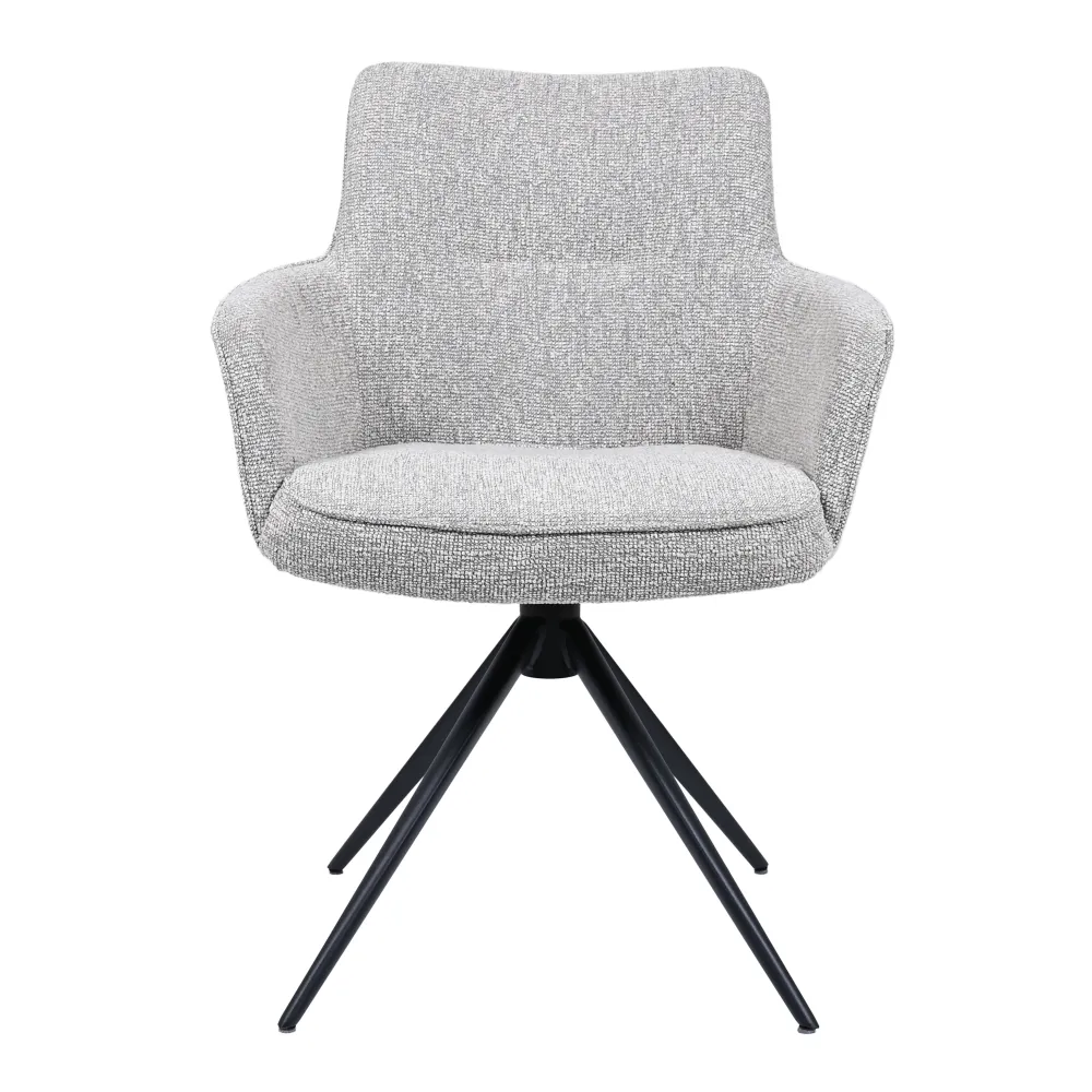 HelloChair HC10 Qube eetkamerstoel spinpoot zwart Lodge Clay/Challenger Shell HelloChair Originals